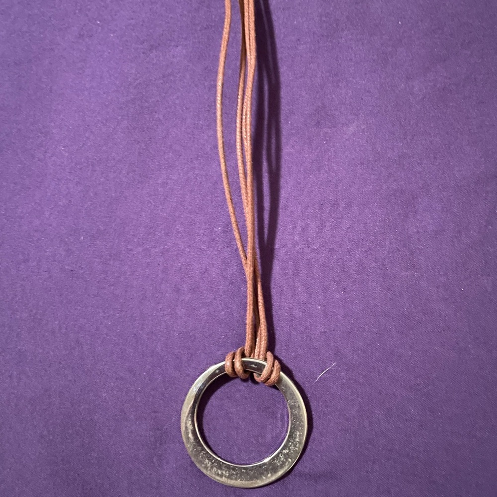 Silver Circle Pendant Necklace